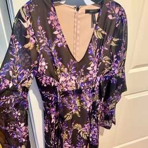BCBG Beverle Floral Print Silk Gown